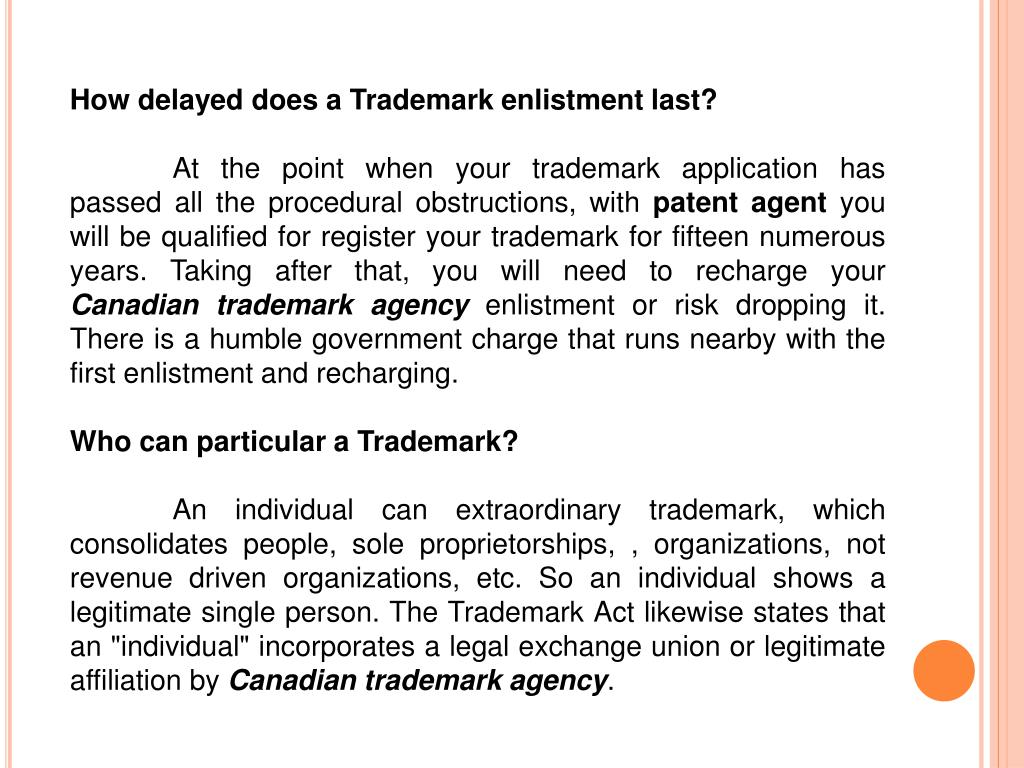 PPT Canadian Trademark Agency For Appraisal Of Brand Value PowerPoint
