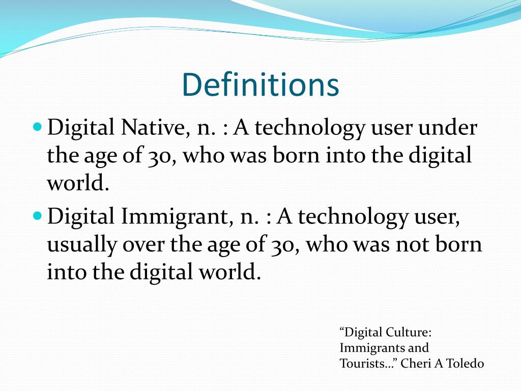 PPT Digital Natives, Digital Immigrants PowerPoint