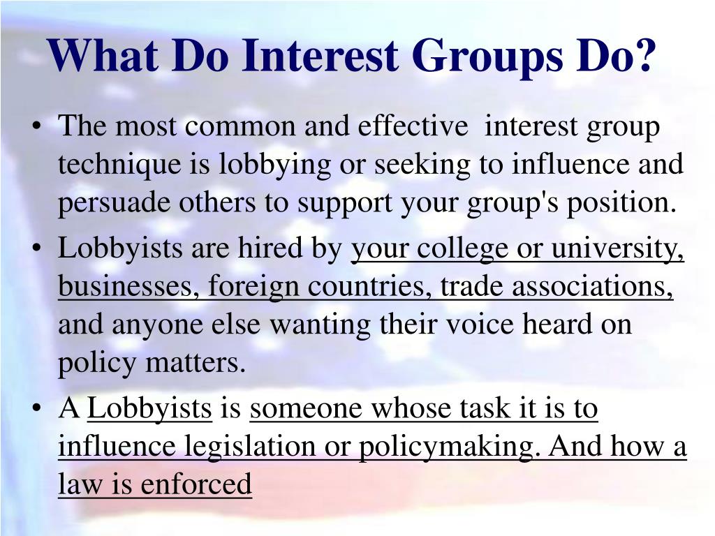 PPT INTEREST GROUPS PowerPoint Presentation, free download ID5625319