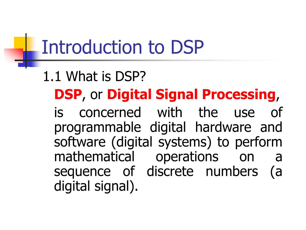 PPT Digital signal Processing ECI3832 PowerPoint Presentation, free