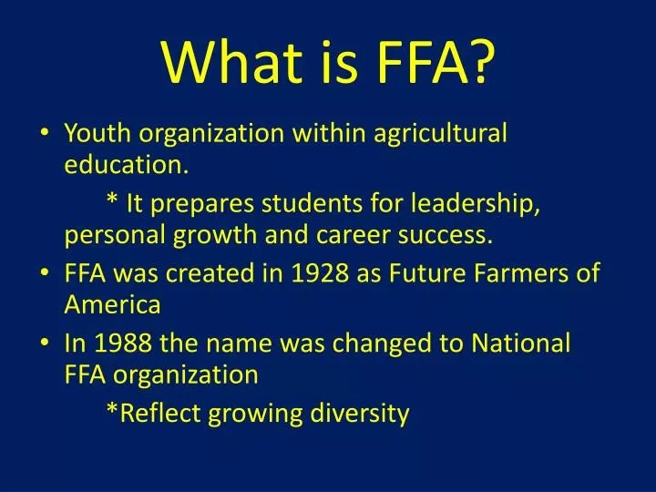 Why Did The Future Farmers Of America Change Its Name In 1988 Farmer