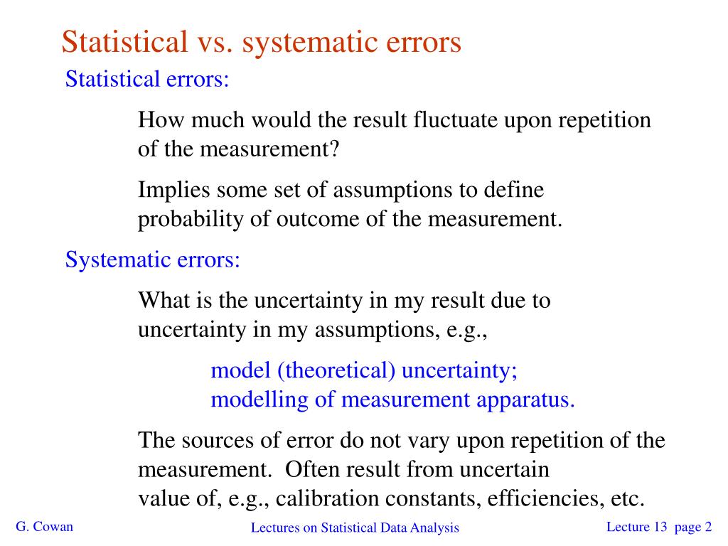 PPT Statistical Data Analysis Lecture 13 PowerPoint Presentation