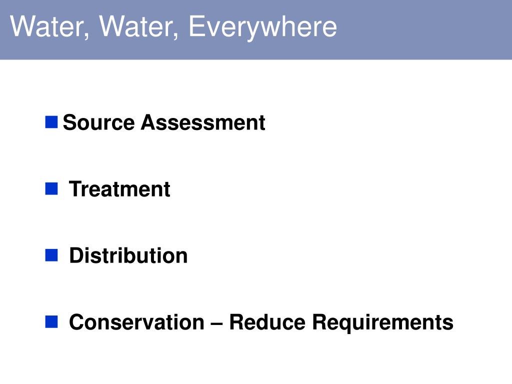 PPT WATER, WATER, EVERYWHERE PowerPoint Presentation, free download ID5630972