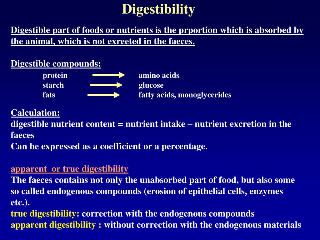PPT Digestibility PowerPoint Presentation, free download ID5631435