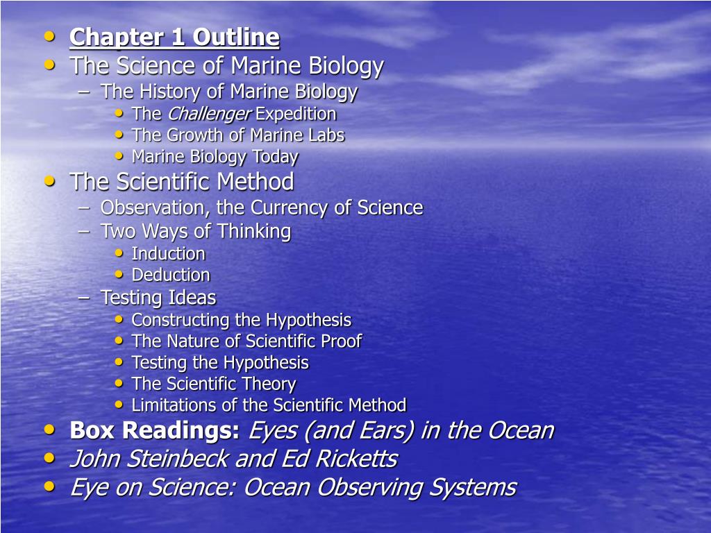 PPT The Science of Marine Biology PowerPoint Presentation, free