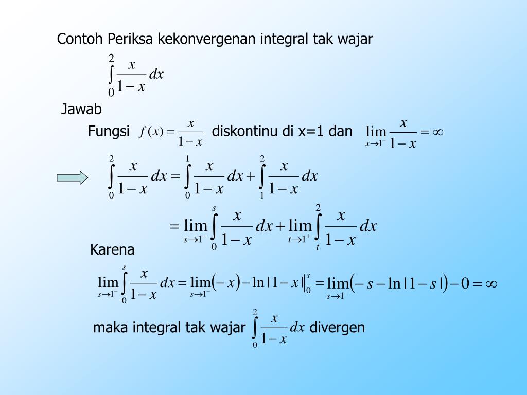 Contoh Soal Integral Tak Tentu Fungsi Aljabar Dan Pembahasannya