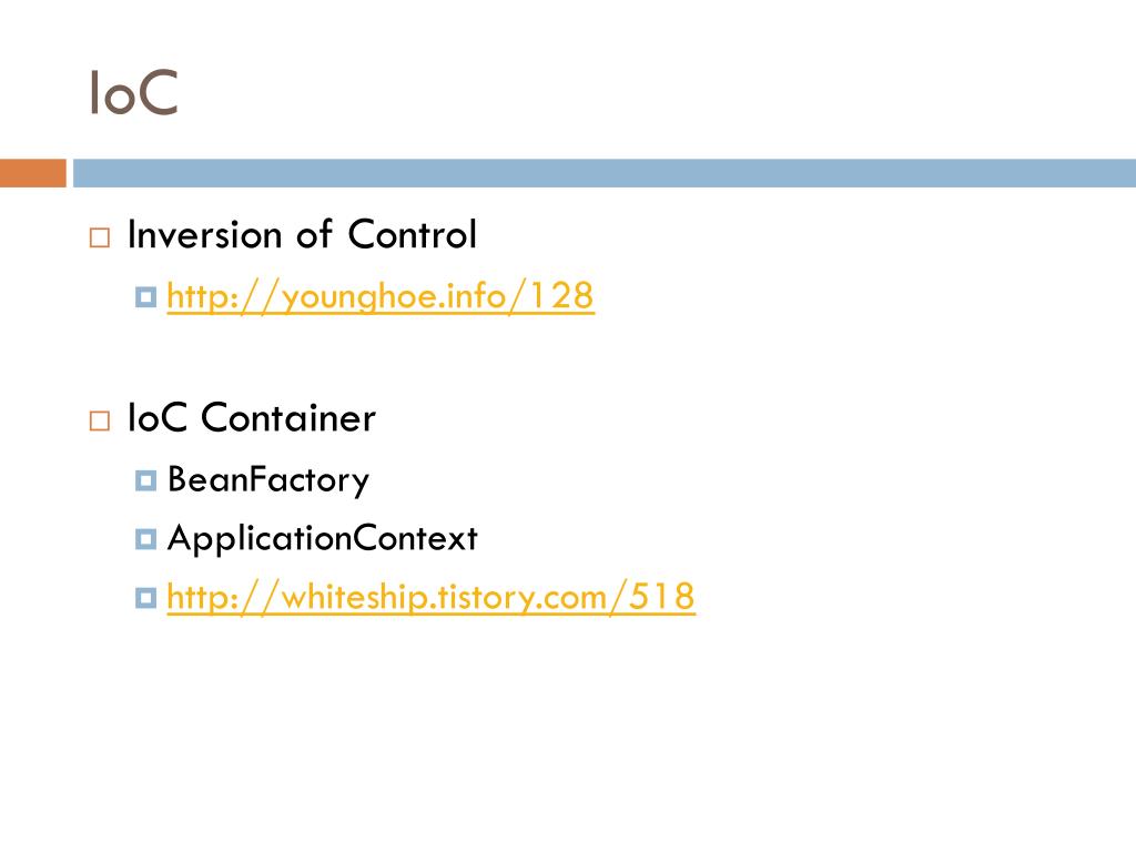 PPT SPRING REFERENCE CHAPTER 3. THE IOC CONTAINER PowerPoint