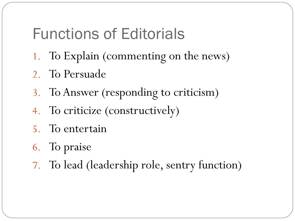 PPT What is an editorial? PowerPoint Presentation, free download ID