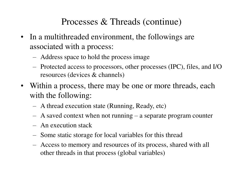 PPT Processes & Threads PowerPoint Presentation, free download ID