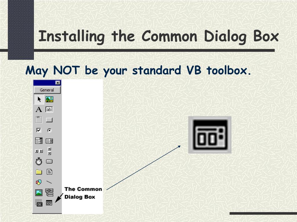 PPT The Common Dialog Box PowerPoint Presentation, free download ID