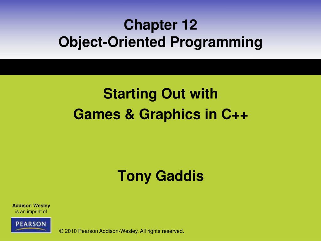 PPT Chapter 12 ObjectOriented Programming PowerPoint Presentation