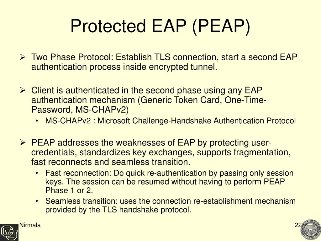PPT Wireless Security Research with focus on PEAP/TTLS Design and
