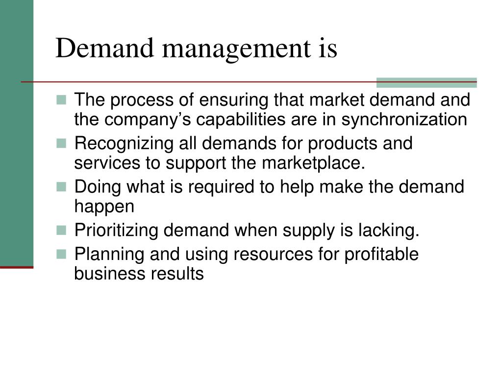 PPT DEMAND MANAGEMENT PowerPoint Presentation, free download ID5654893