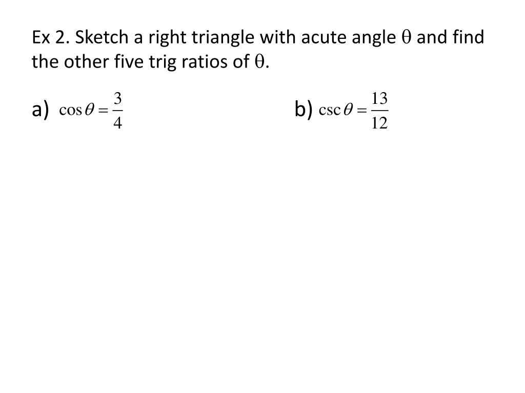 PPT Sec 6.2 Trigonometry of Right Triangles PowerPoint Presentation