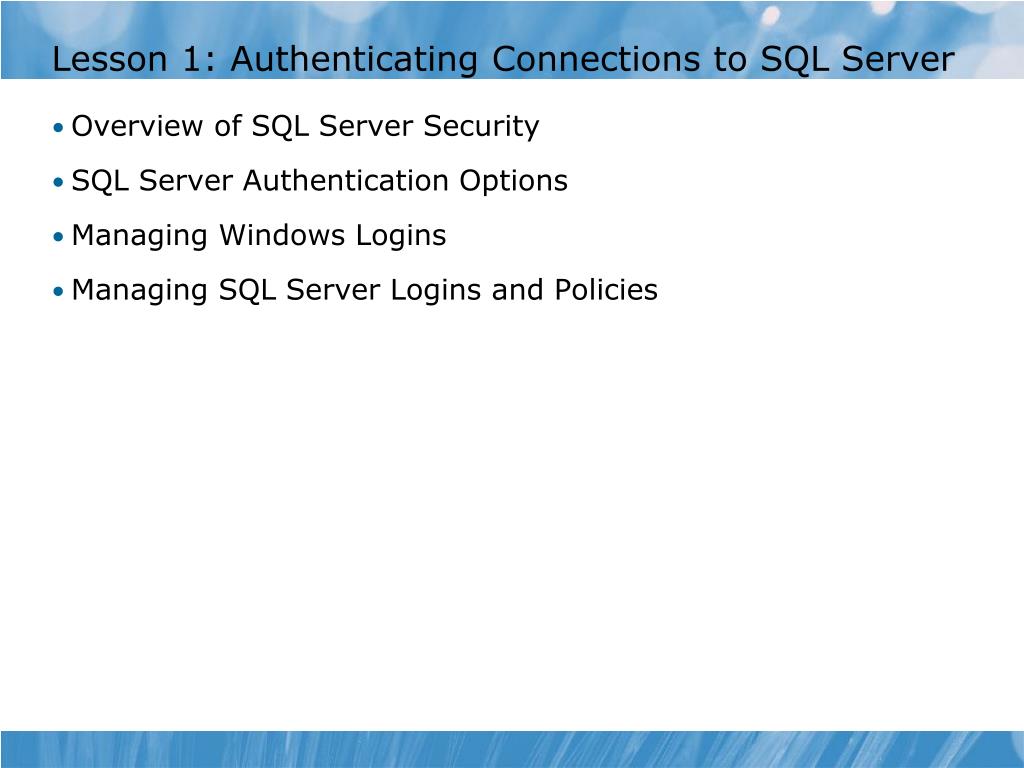 PPT Module 9 Authenticating and Authorizing Users PowerPoint