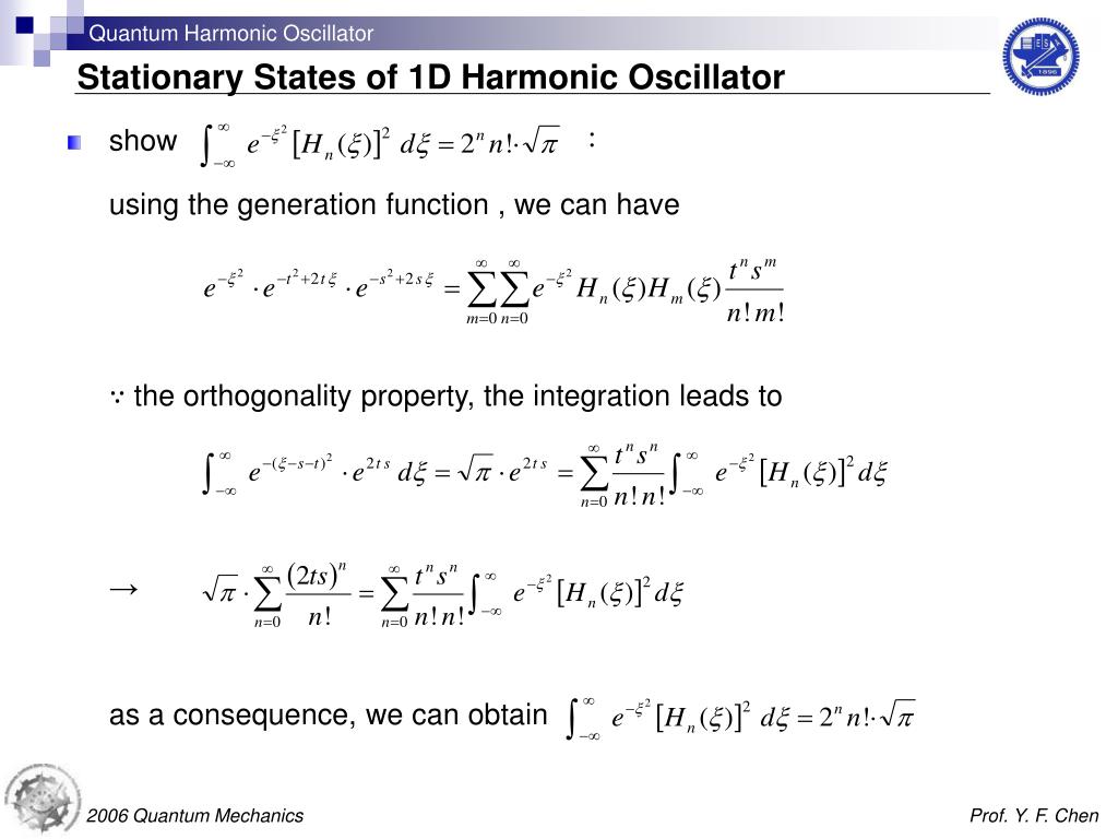 PPT Quantum Harmonic Oscillator PowerPoint Presentation, free download ID5658634