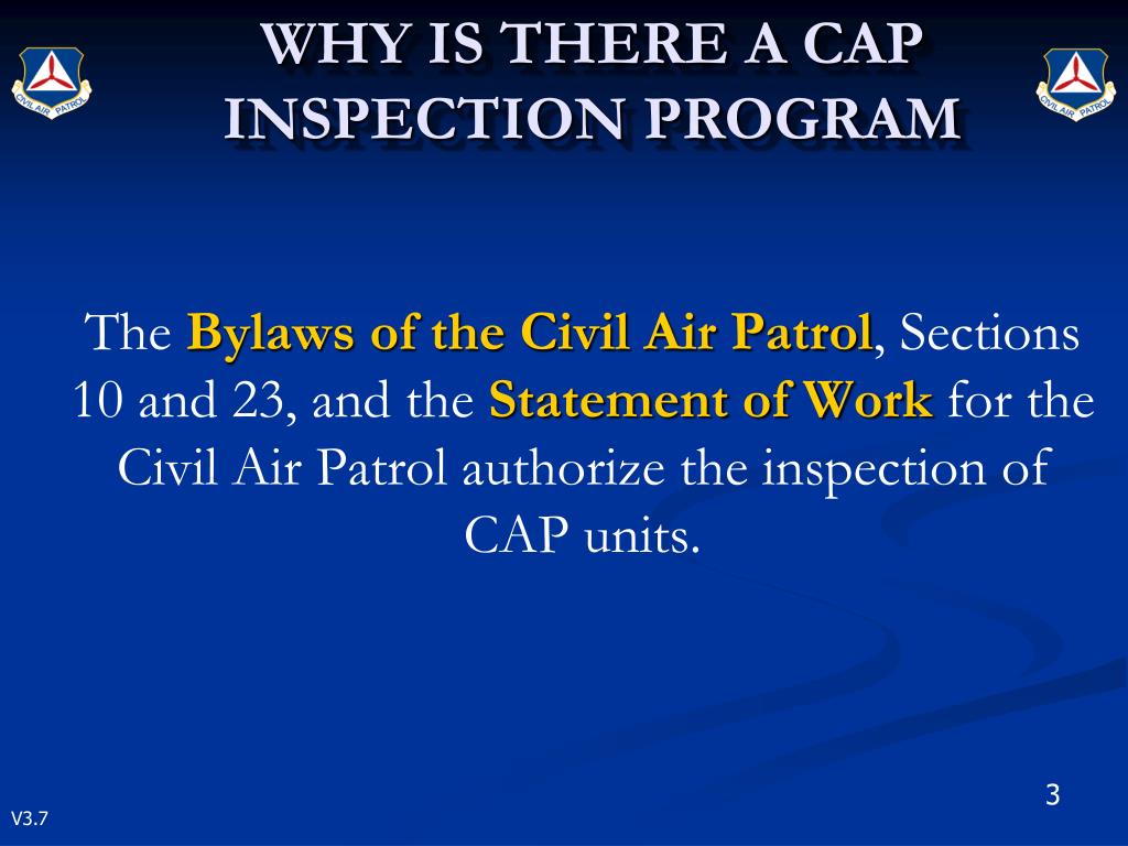 PPT CAP commanders must continuously evaluate organizational