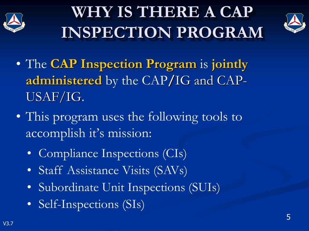 PPT CAP commanders must continuously evaluate organizational