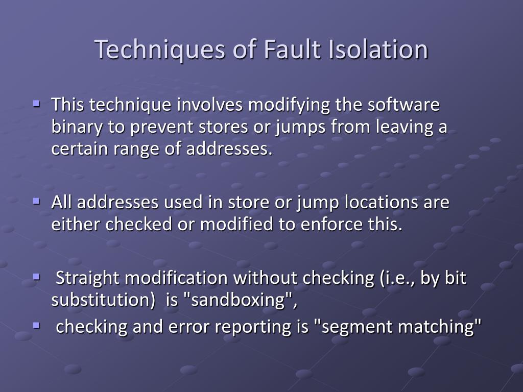 PPT Efficient Software Based Fault Isolation PowerPoint Presentation