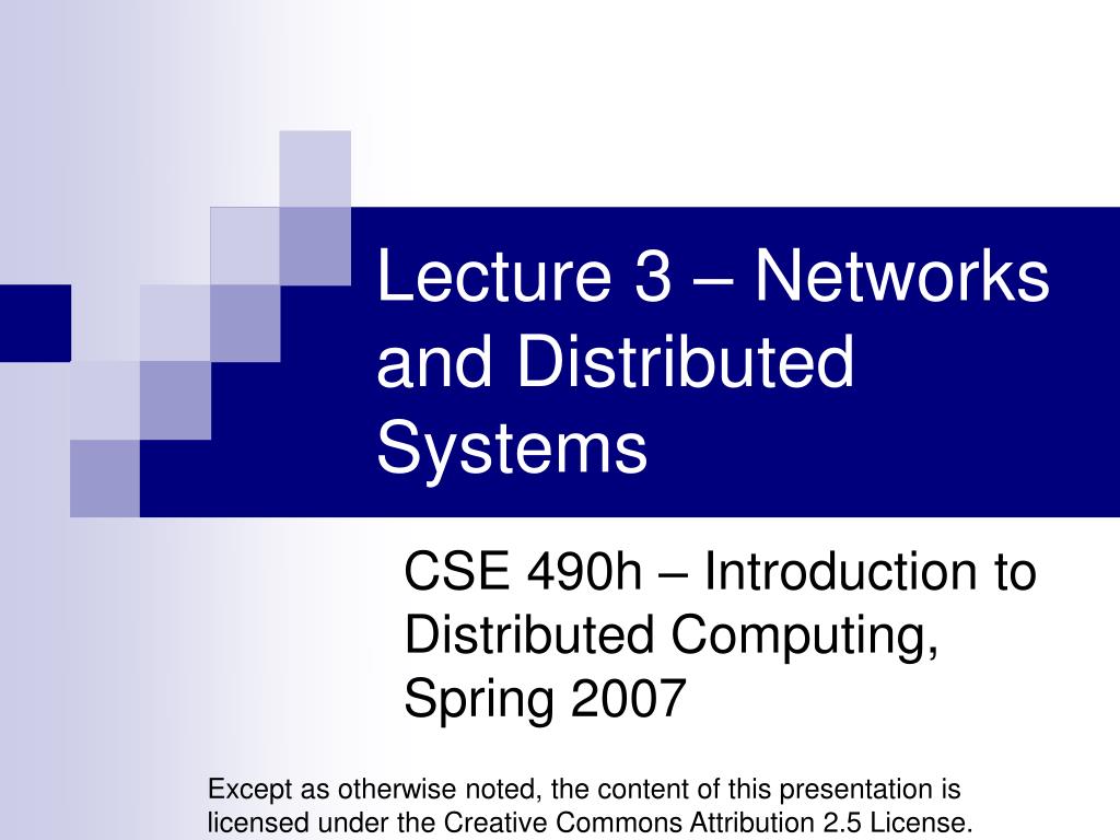 PPT Lecture 3 Networks and Distributed Systems PowerPoint