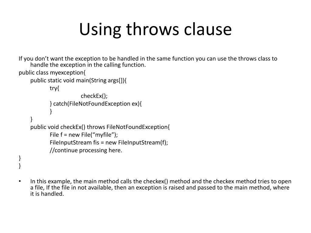 PPT Exception Handling PowerPoint Presentation, free download ID