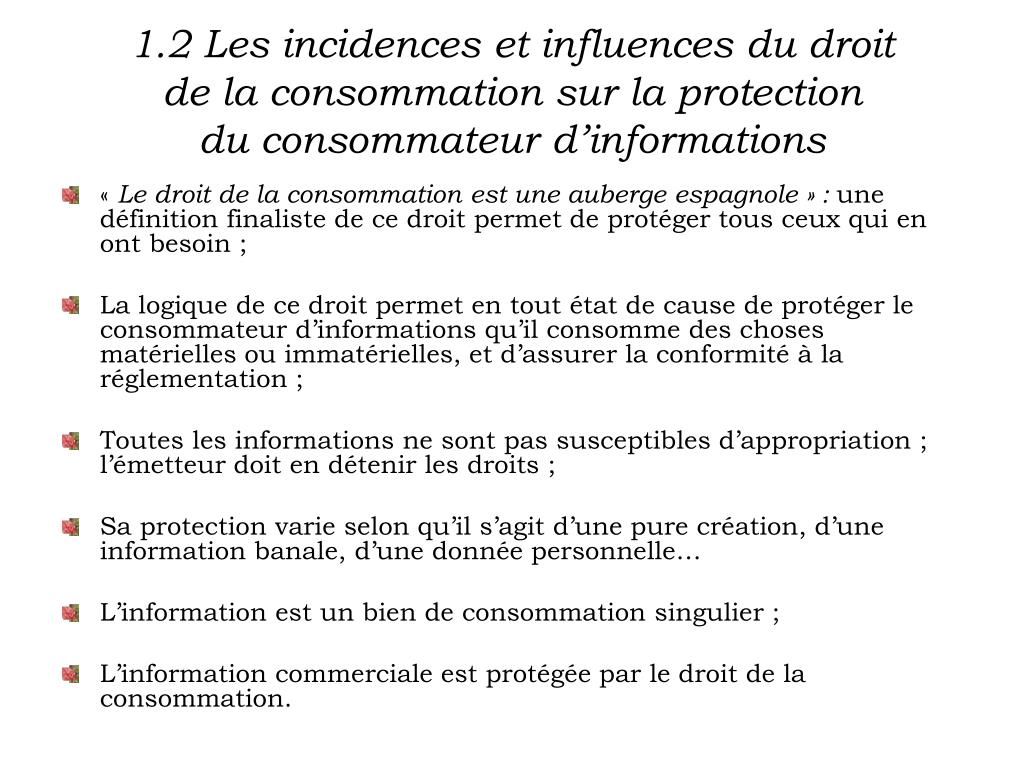 PPT La protection juridique du consommateur d’informations PowerPoint