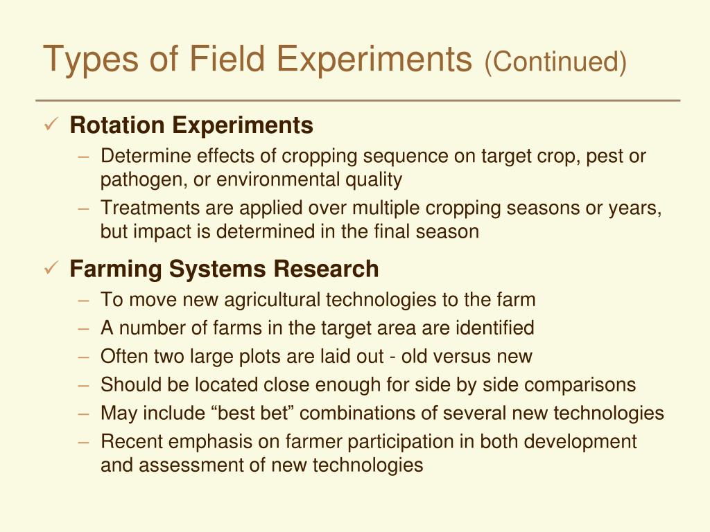PPT Experimental Design in Agriculture CROP 590, Winter, 2014