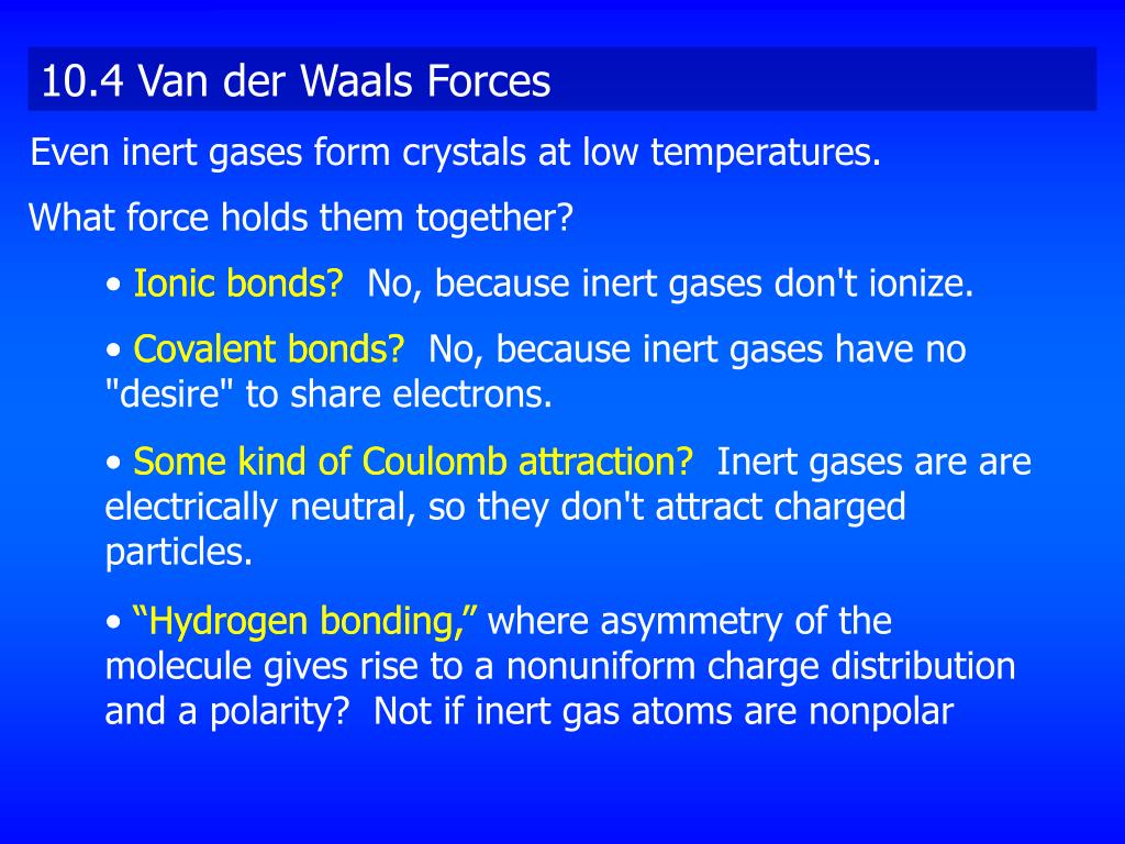 PPT The Solid State Covalent Crystals Van der Waals Forces The Metallic Bond PowerPoint