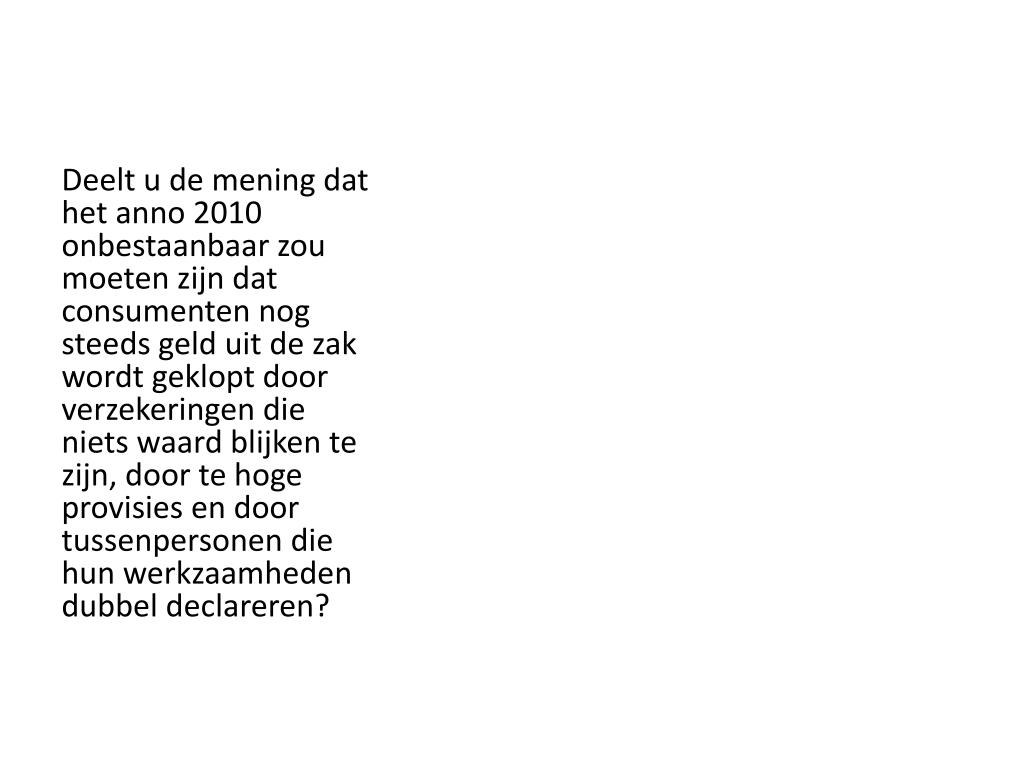 PPT Wie is de verzekeringnemer? Het begrip consument in de