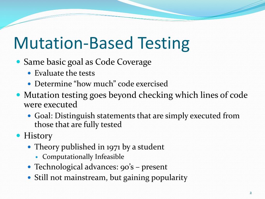 PPT MutationBased Testing PowerPoint Presentation, free download