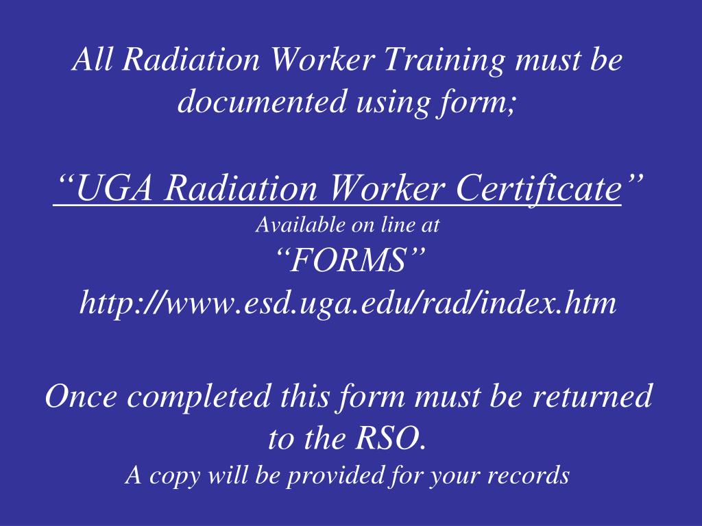 PPT Radiation Safety Training Requirements PowerPoint Presentation