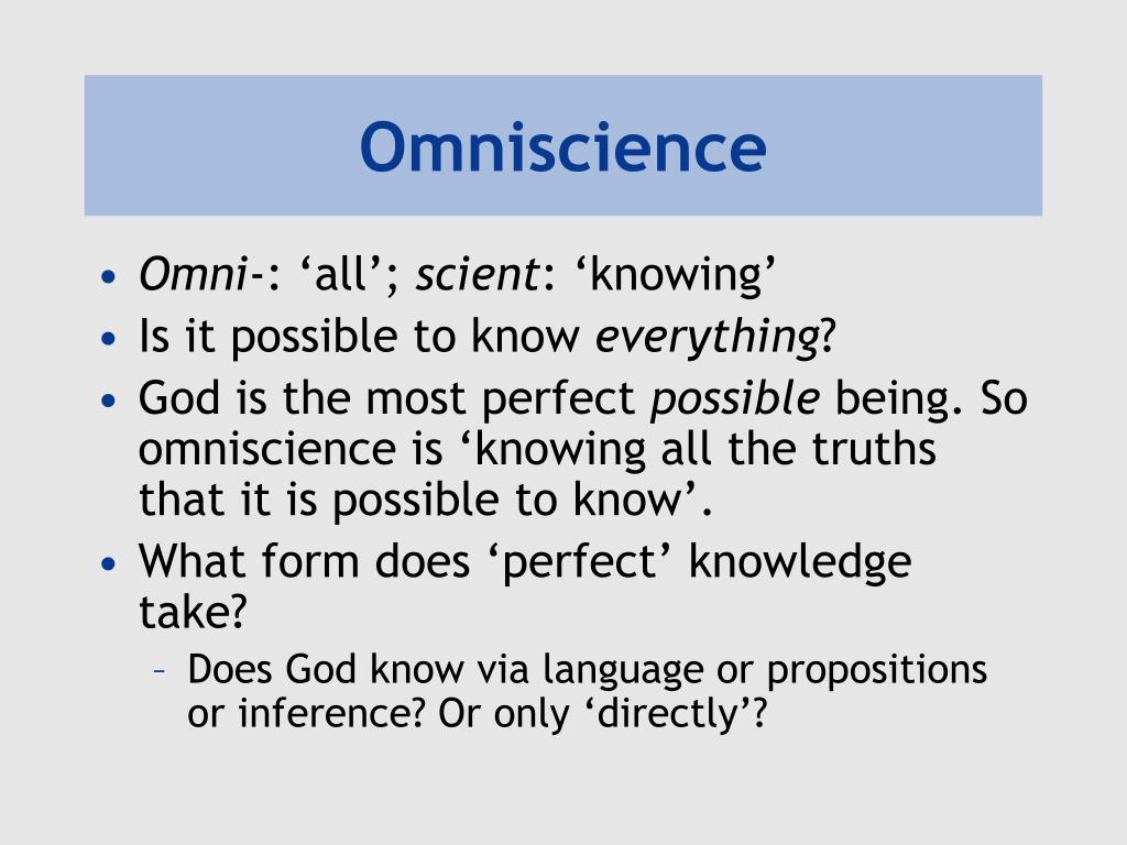 PPT Omniscience and immutability PowerPoint Presentation