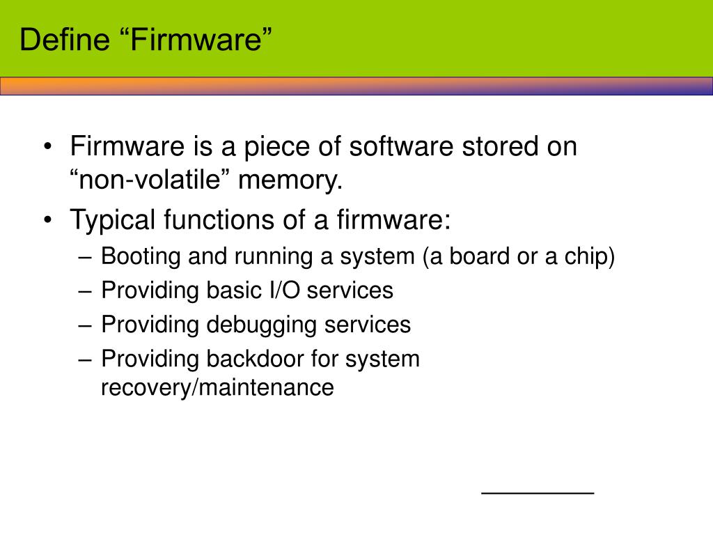 PPT Embedded Firmware PowerPoint Presentation, free download ID5672204