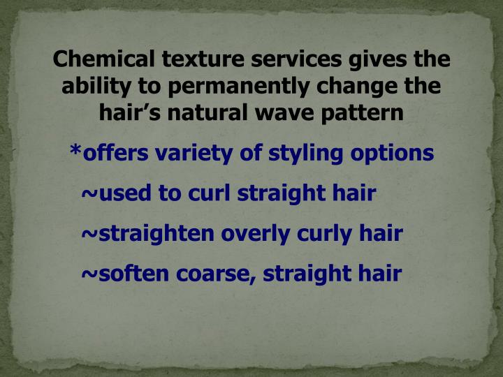 PPT Chapter 20 Chemical Texture Services PowerPoint Presentation ID