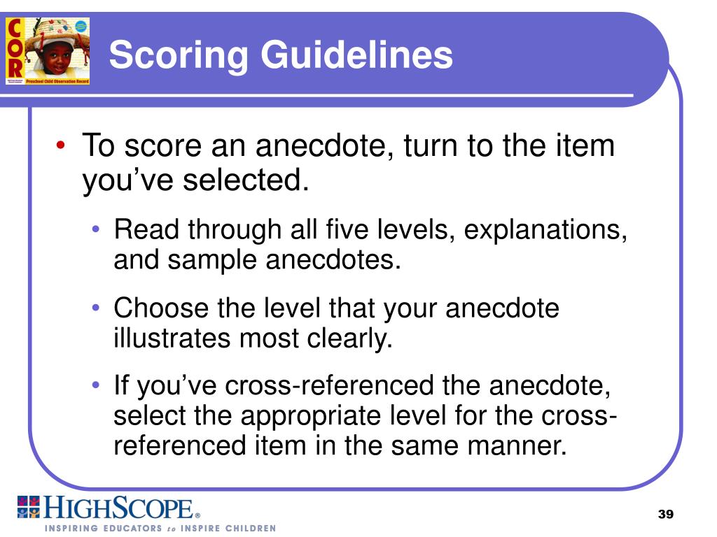 PPT The HighScope COR PowerPoint Presentation, free download ID5674573