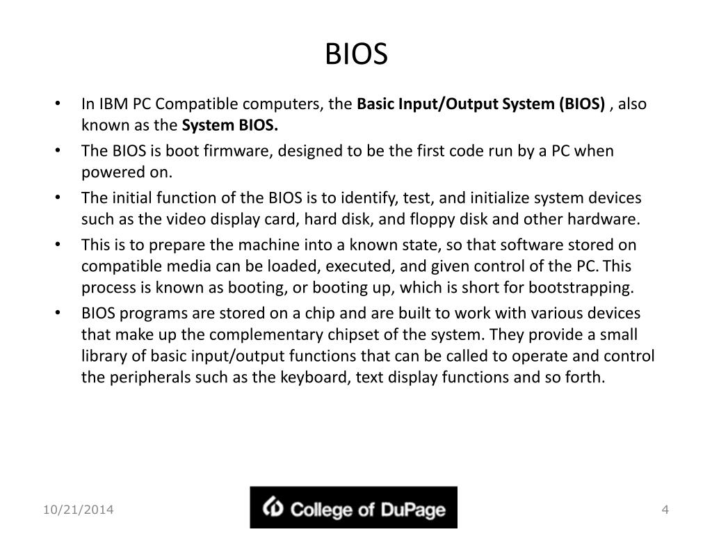 PPT BIOS PowerPoint Presentation, free download ID5677764