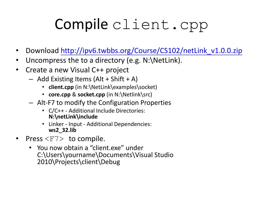 PPT Network Programming using NetLink Sockets C++ Library PowerPoint