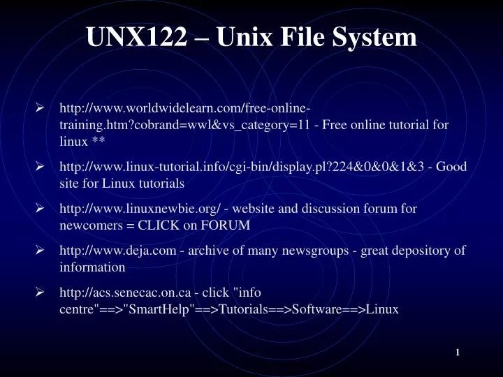 PPT UNX122 Unix File System PowerPoint Presentation, free download ID5680179