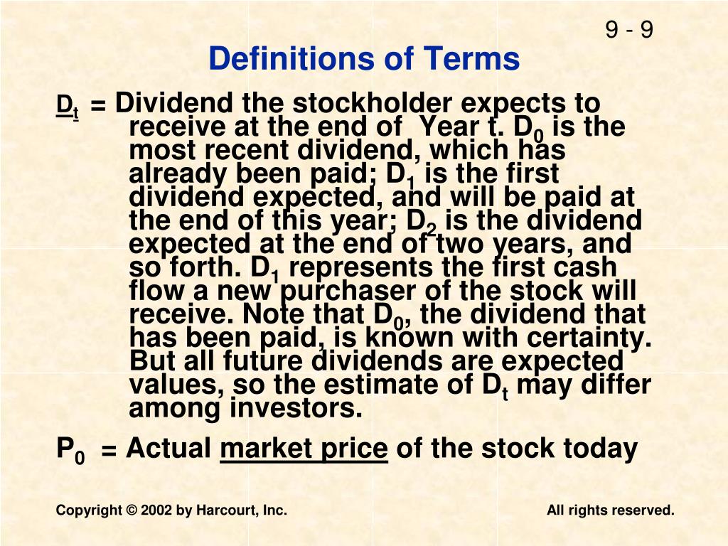 PPT Features of common stock Determining common stock values