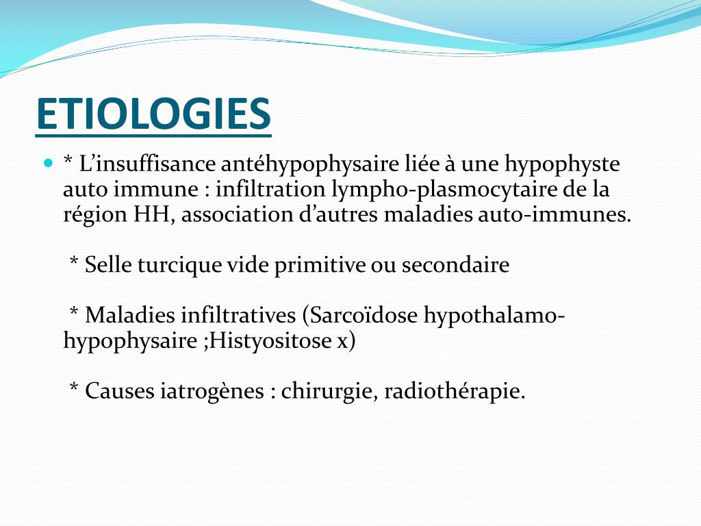 PPT L’insuffisance antéhypophysaire L’insuffisance