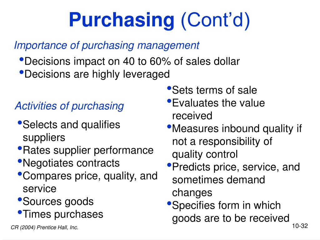 PPT Purchasing and Supply Scheduling Decisions PowerPoint Presentation ID5690349
