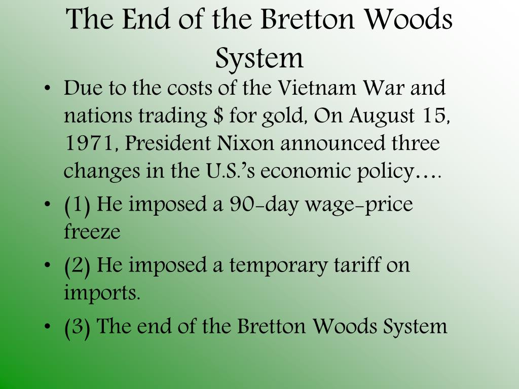 PPT The Bretton Woods System PowerPoint Presentation, free download