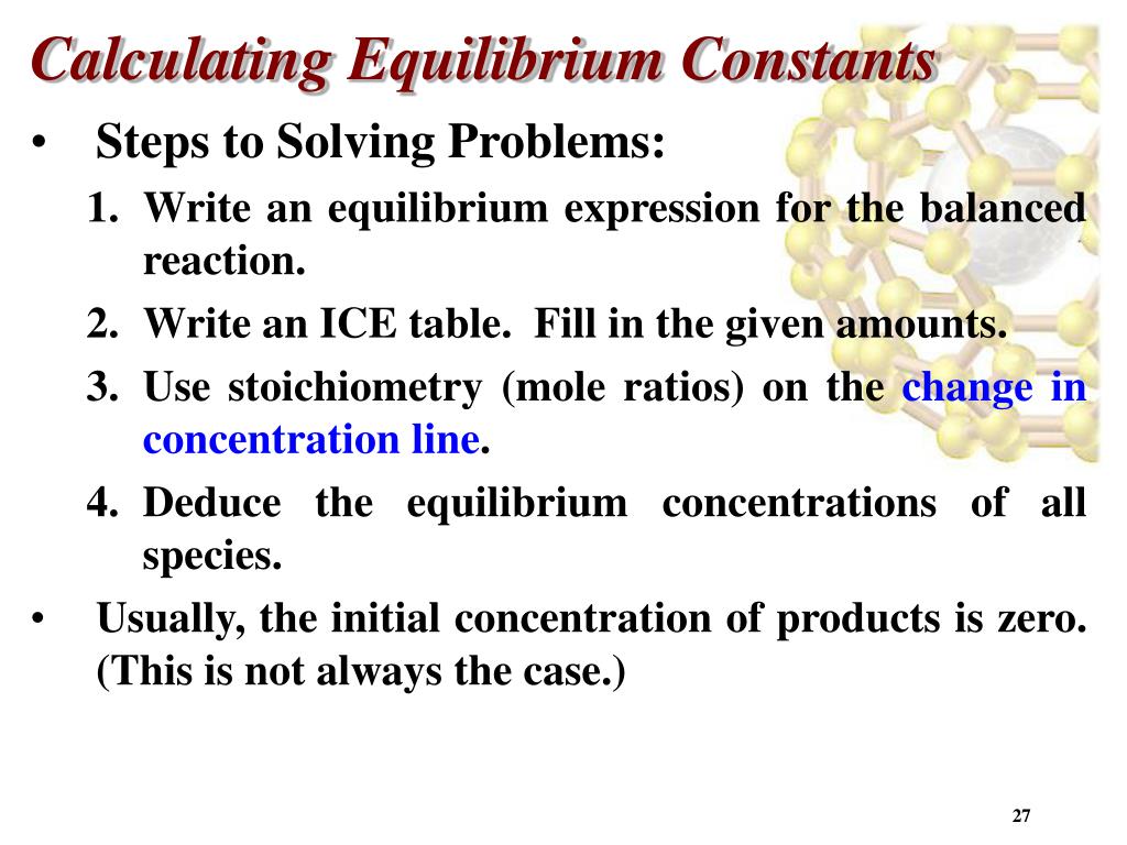 How To Calculate Equilibrium Constant