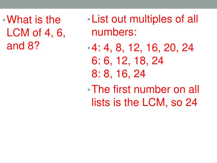 PPT GCF and LCM PowerPoint Presentation ID5692681
