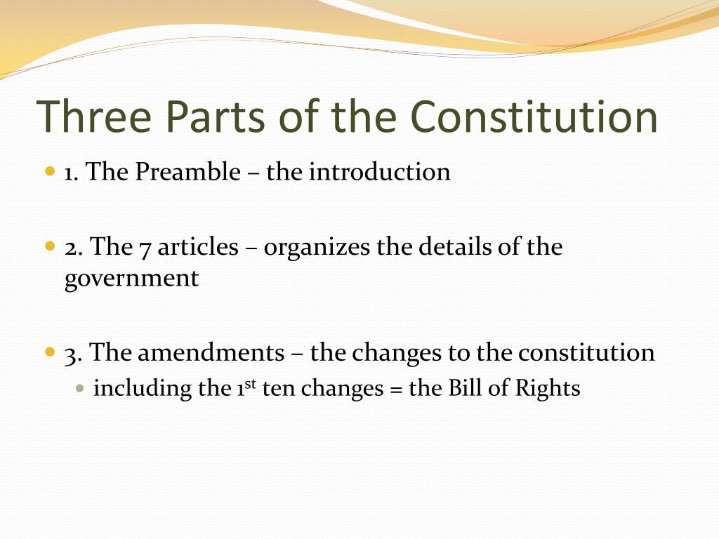 PPT Structure of the Constitution PowerPoint Presentation, free