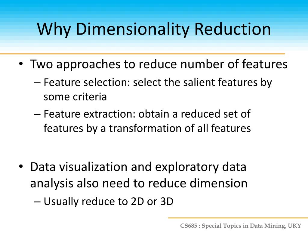 PPT Dimensionality Reduction Part 2 Methods PowerPoint Presentation ID5694425