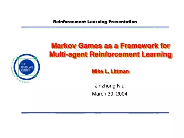 PPT Markov Games as a Framework for Multiagent Reinforcement