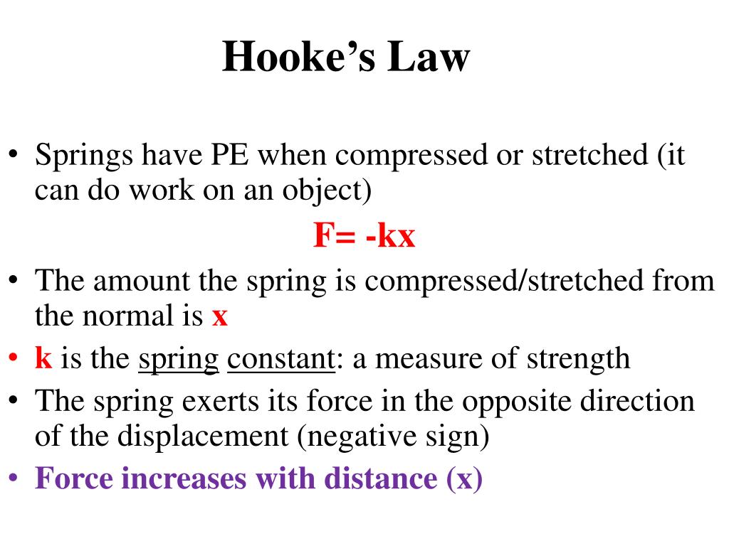 PPT Hooke’s Law and Elastic Potential Energy PowerPoint Presentation ID5699399