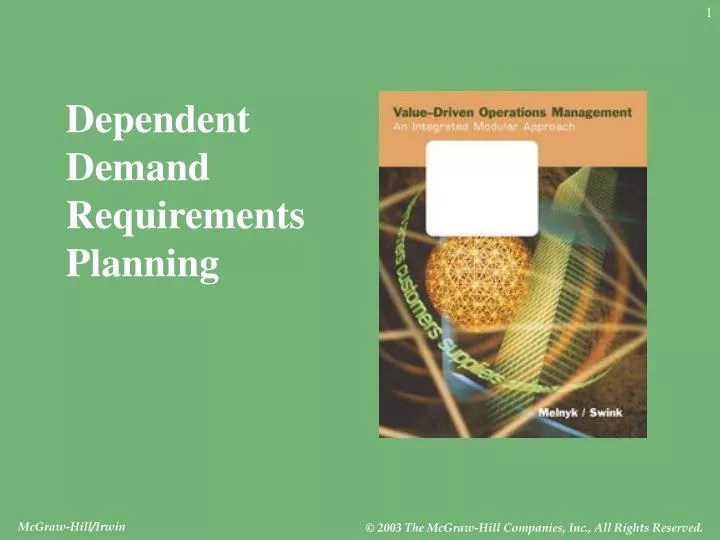 PPT Dependent Demand Requirements Planning PowerPoint Presentation, free download ID5701417
