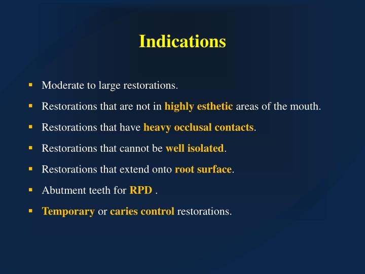PPT Class I & V Cavity preparation for Amalgam Restoration PowerPoint
